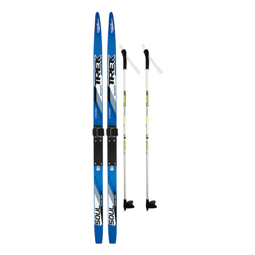 Комплект лыжный TREK Blazzer с палками, мягкое крепление